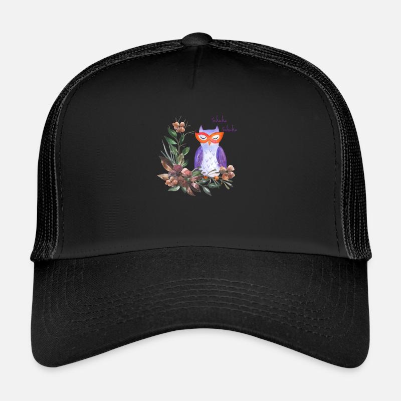 Eule mit Blumem Trucker Cap