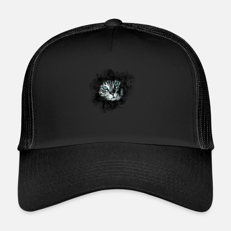 Katze - Trucker Cap - Schwarz/Schwarz