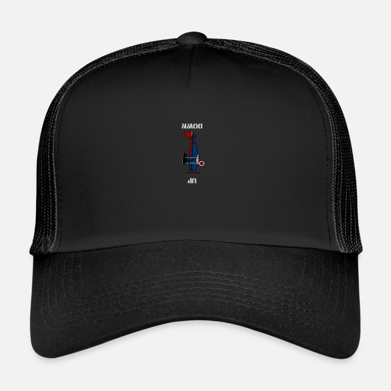 avion - Casquette trucker  - noir/noir