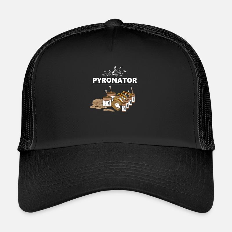 PYRONATOR Pyro Feuerwerk - Trucker Cap - Schwarz/Schwarz