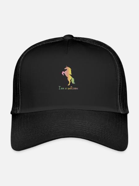 Einhorn - Trucker Cap - Schwarz/Schwarz