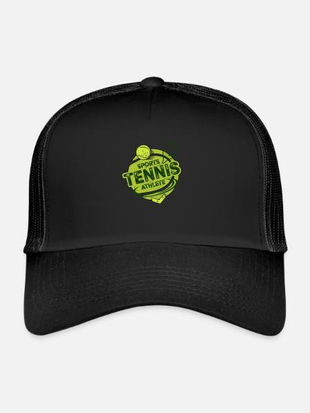 T-shirt cadeau de motivation tennis - Casquette trucker  - noir/noir - Devant