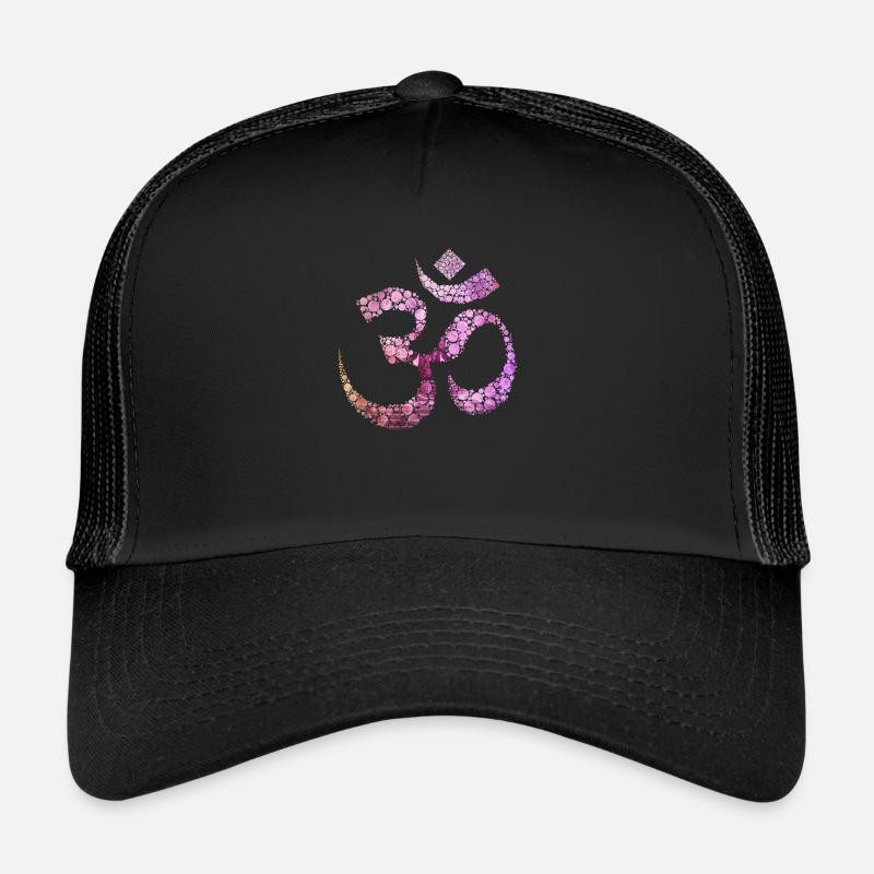 Bouddhisme méditation OM rose Casquette trucker 