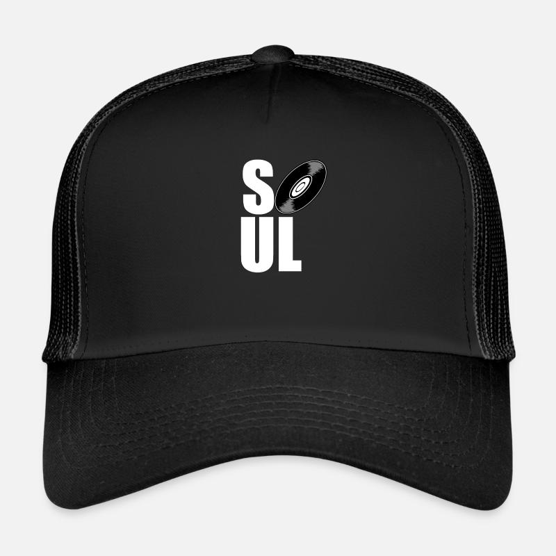 soul - musique - Casquette trucker  - noir/noir