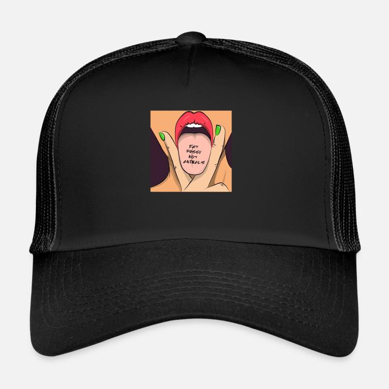 Manger la chatte pas des animaux Casquette trucker 