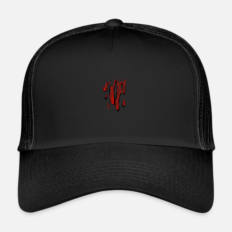 Dripping blood Design - Trucker Cap - Schwarz/Schwarz