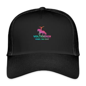 Voltigieren - Trucker Cap - Schwarz/Schwarz - Vorne