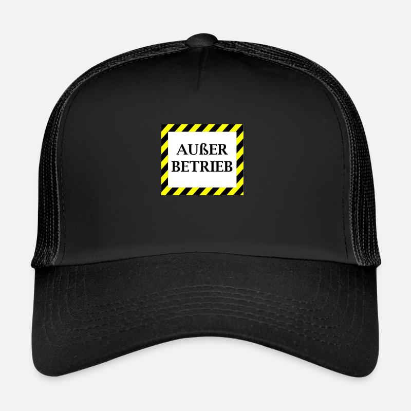 Ausser Betrieb - Trucker Cap - Schwarz/Schwarz