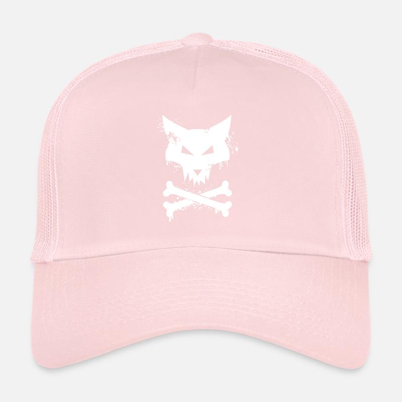 Fox head graffiti with bones in white Trucker Cap