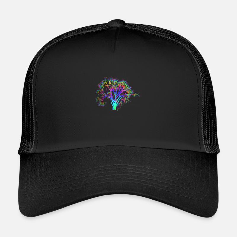 Goa Baum Neon psy psychedelisch Techno Party Trucker Cap