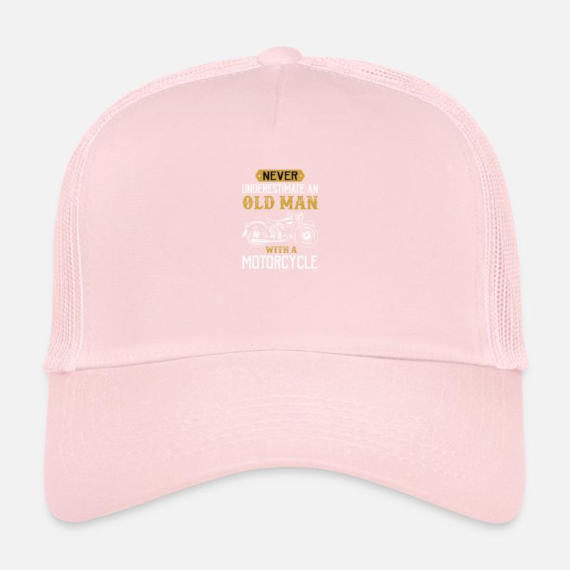 Motorcycle Old Man Trucker Cap