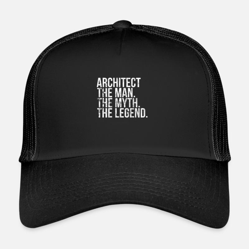 Architekt - Trucker Cap - Schwarz/Schwarz