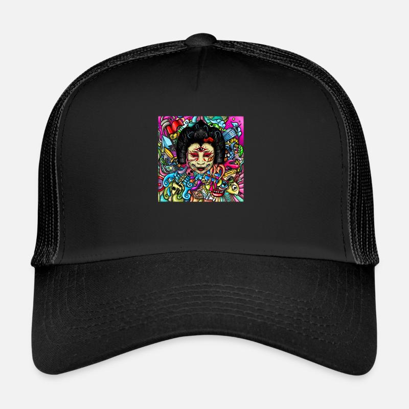 Gueisha Doodle Casquette trucker 