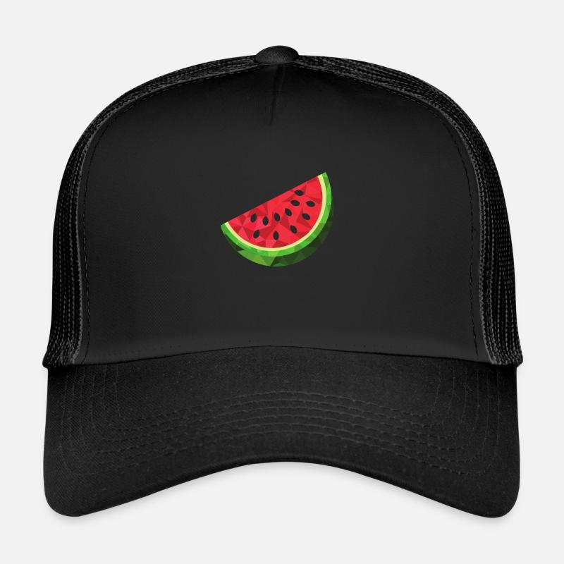 Wassermelone Watermelon - Trucker Cap - Schwarz/Schwarz