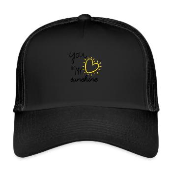 Partnerlook Mutter Tochter My Sunshine Mutter - Trucker Cap - Schwarz/Schwarz - Vorne
