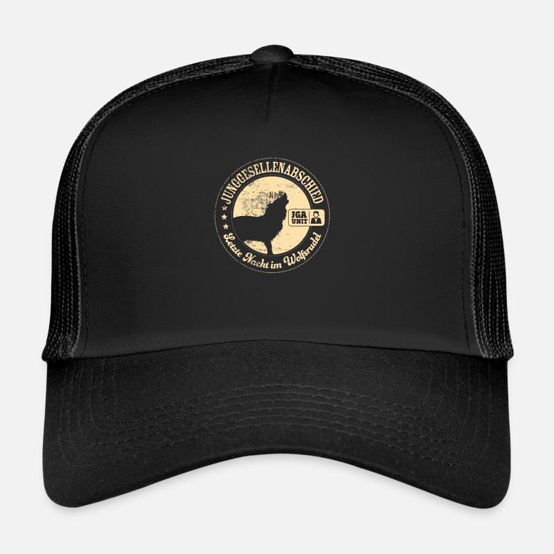 Junggesellenabschied Wolfsrudel - Trucker Cap - Schwarz/Schwarz
