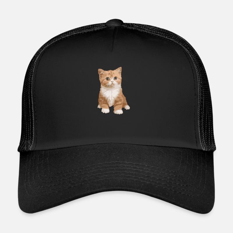 cat - cat - Trucker Cap - black/black