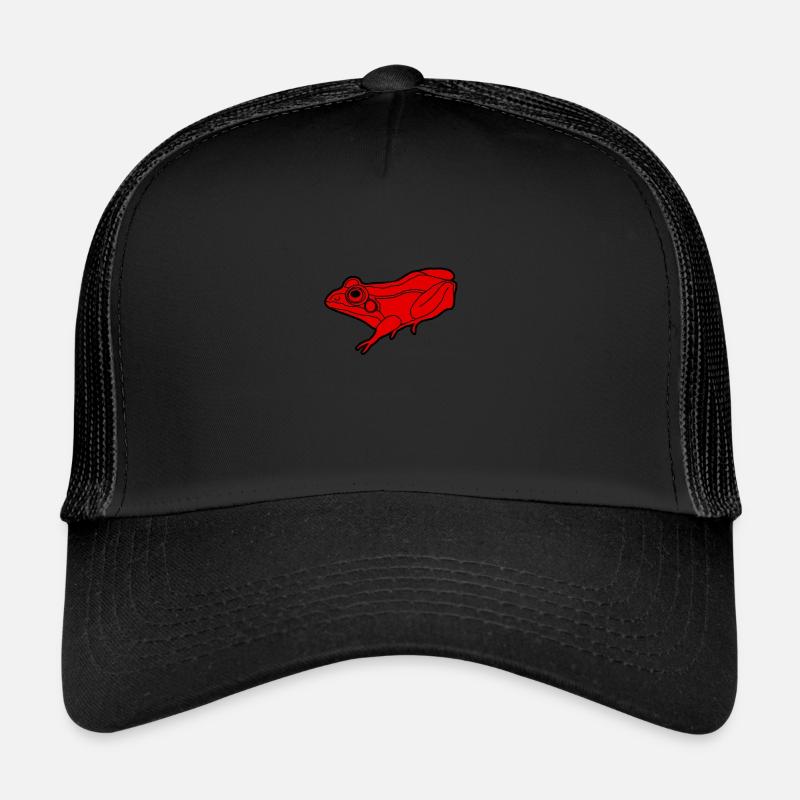 Conception graphique animale nature grenouille rouge Casquette trucker 