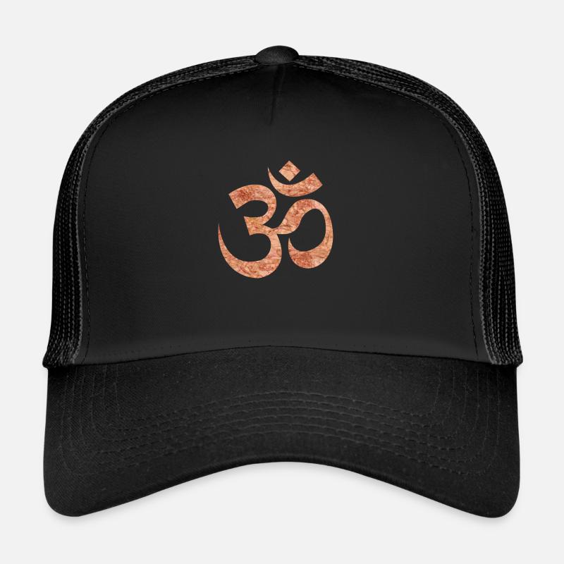 OM Zeichen - Trucker Cap - Schwarz/Schwarz