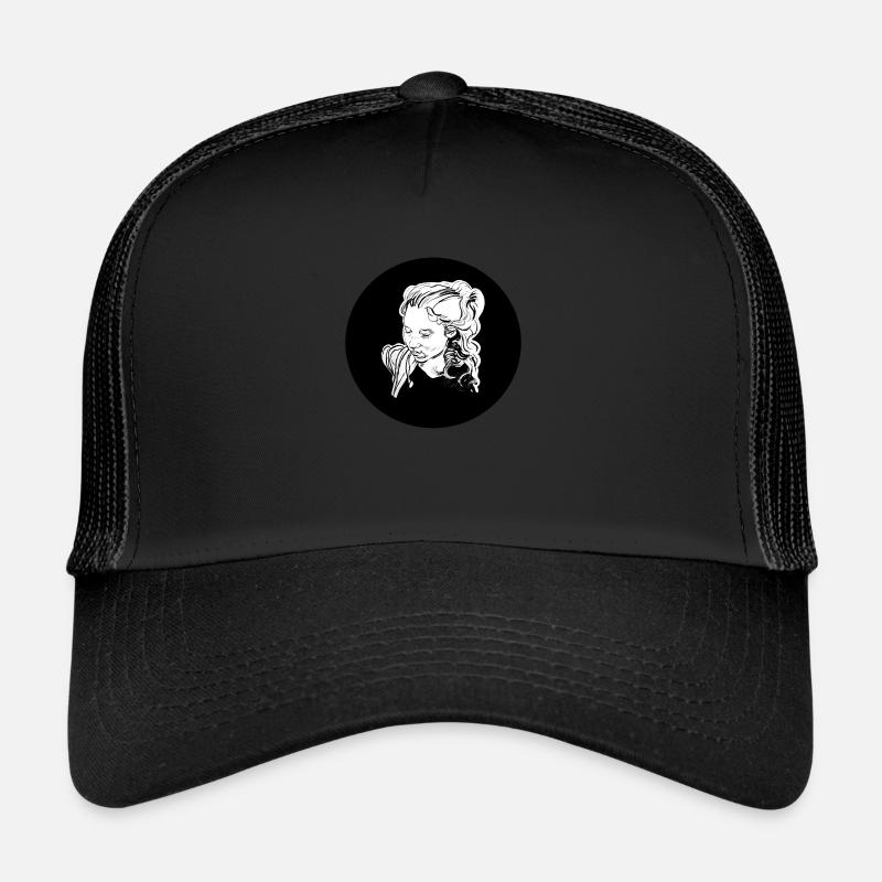 Mädchen in der Mitte - Trucker Cap - Schwarz/Schwarz
