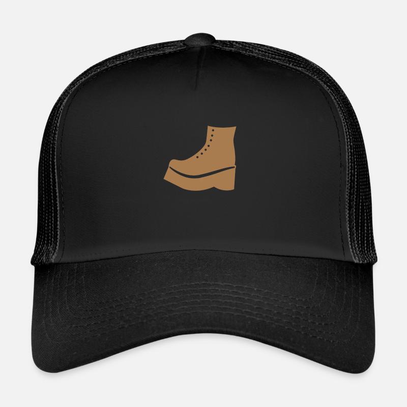 Brown Boot Schuh Trucker Cap