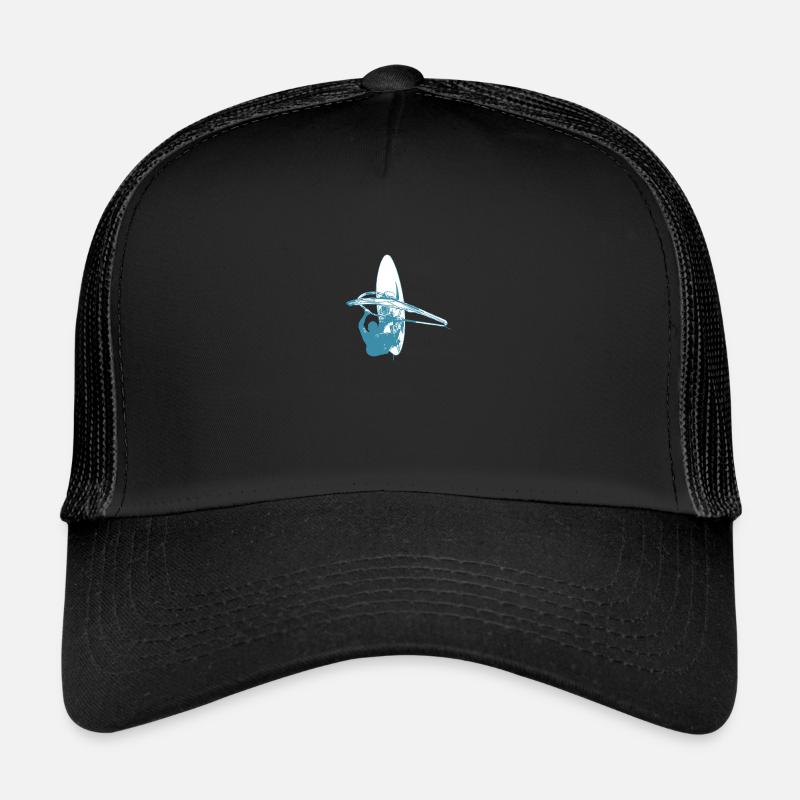 planche à voile - Casquette trucker  - noir/noir