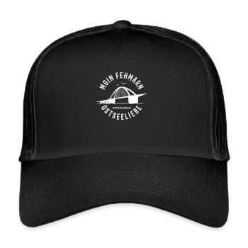 Fehmarn Sonneninsel Ostsee - Trucker Cap - Schwarz/Schwarz - Vorne