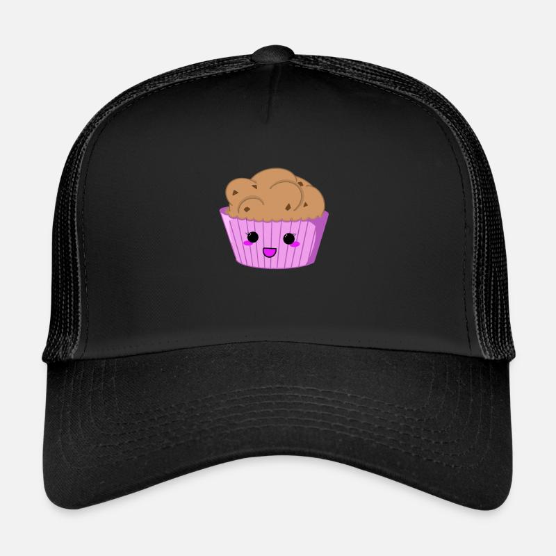 Visage de cupcake - Casquette trucker  - noir/noir