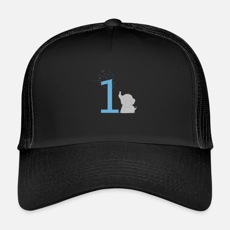 Birthday Elephant - Trucker Cap - black/black