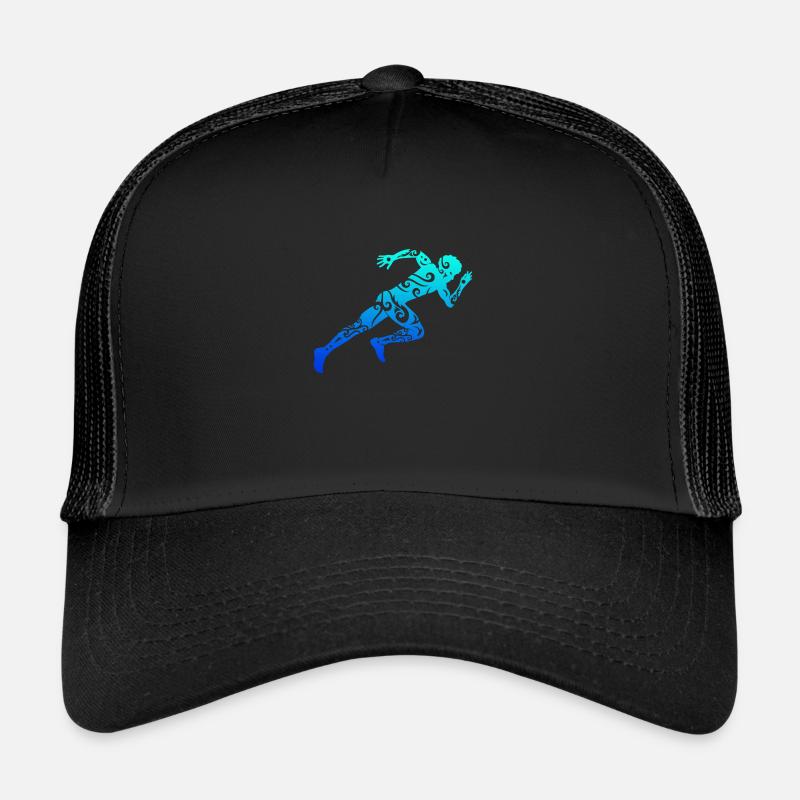 Runner Maori Style Polynesian Tribal Tattoo Gift - Trucker Cap - black/black