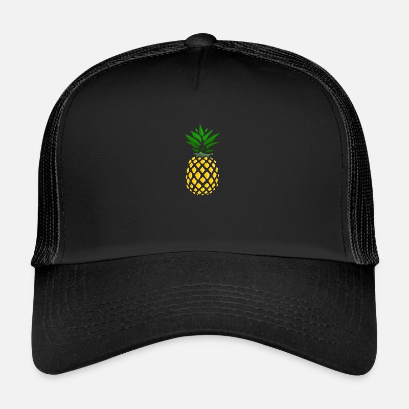 Ananas doré - Casquette trucker - noir/noir
