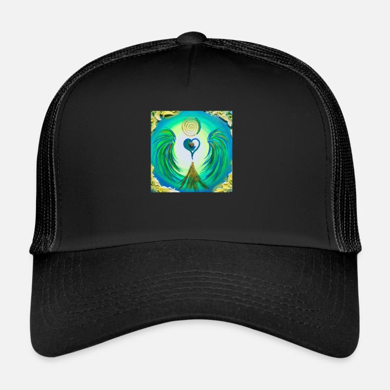Herzgel d'acceptation - Casquette trucker  - noir/noir
