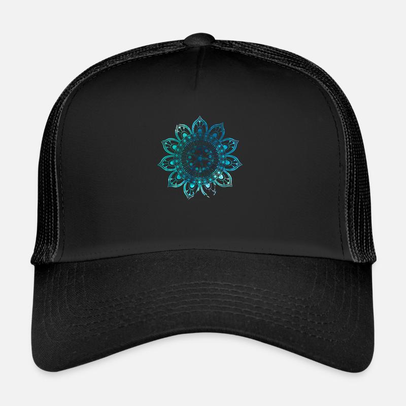 Mandala - bleu Casquette trucker 