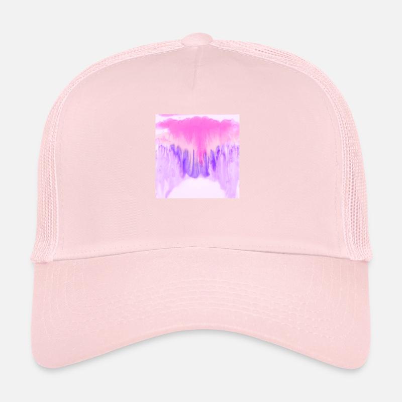 Aparell mit rosa und blauer Wasserfarbe Trucker Cap