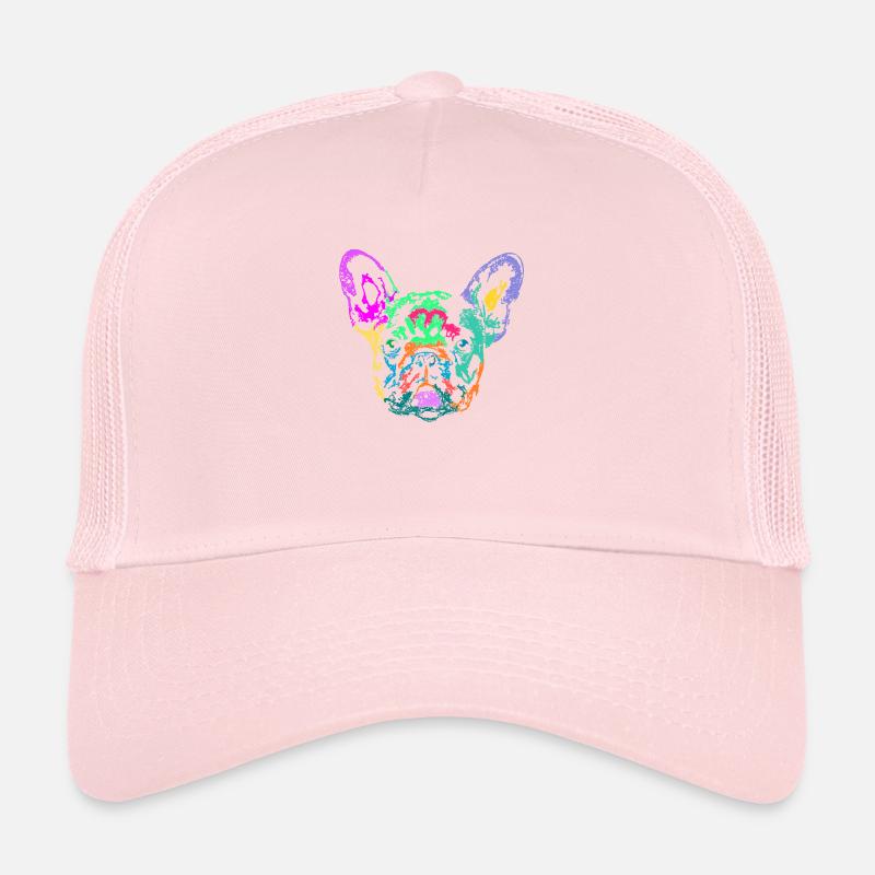 bouledogue français multicolore Casquette trucker 