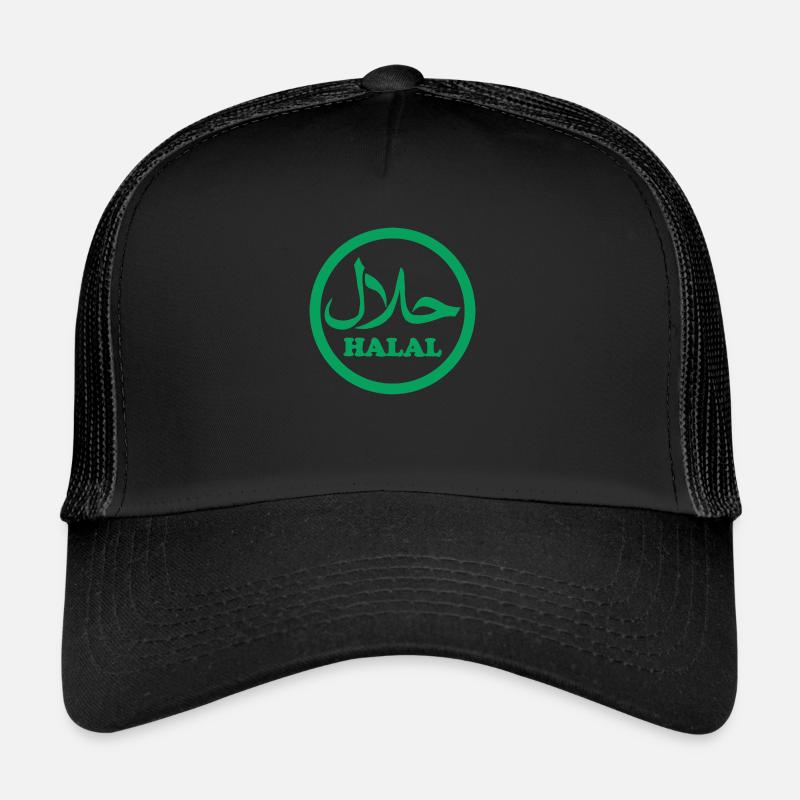 Halal wallah - Casquette trucker  - noir/noir