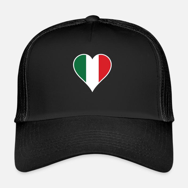 Italy heart with white frame Trucker Cap