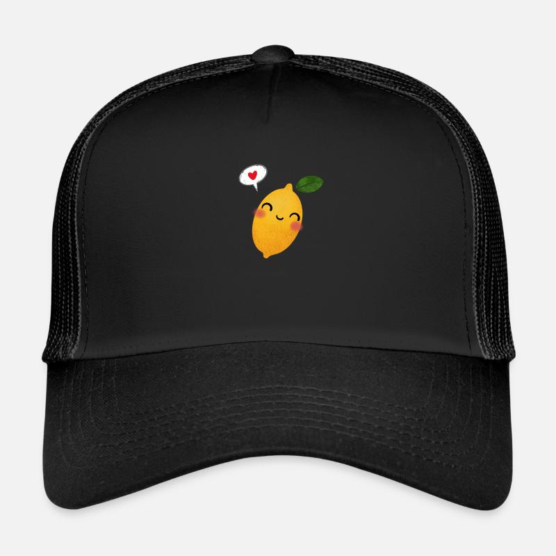 HAPPY LEMON - Casquette trucker  - noir/noir