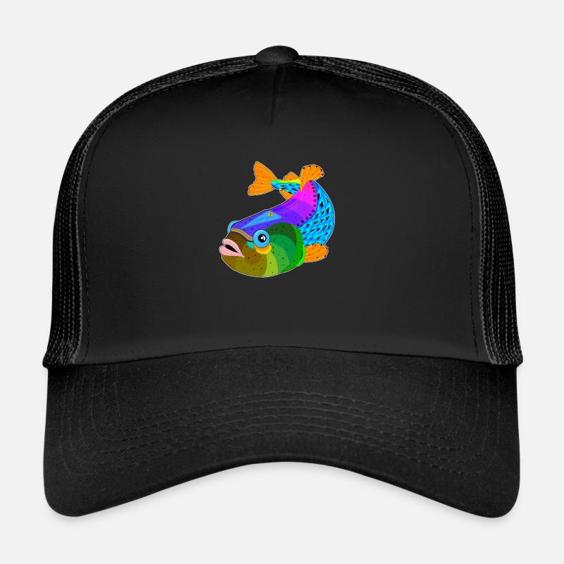 Fisch / Fisch - Trucker Cap - Schwarz/Schwarz