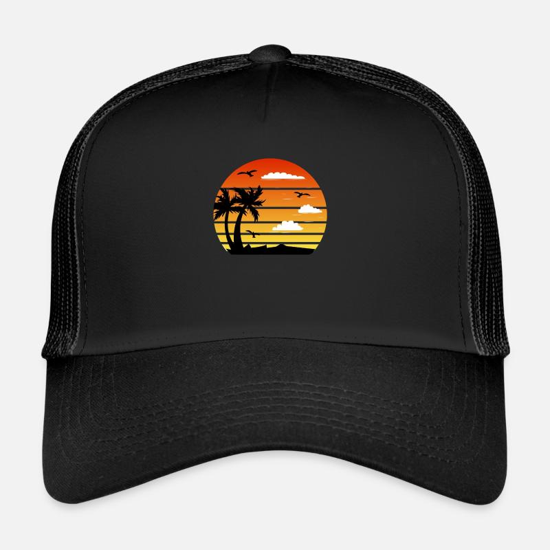 Coucher de Soleil Plage Casquette trucker 