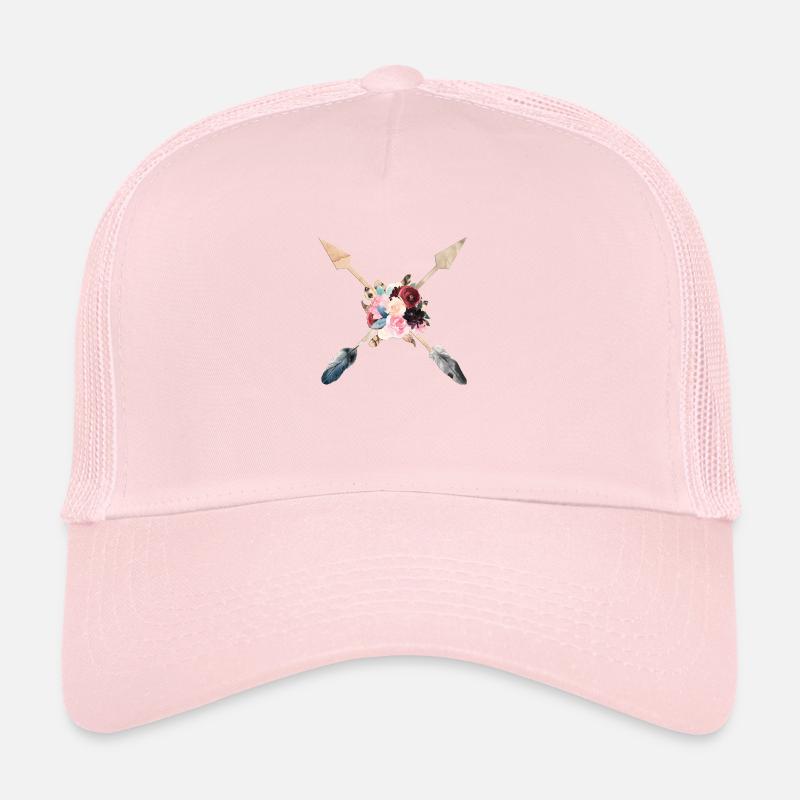 Boho Flèches Ressorts Fleurs personnalisables Casquette trucker 