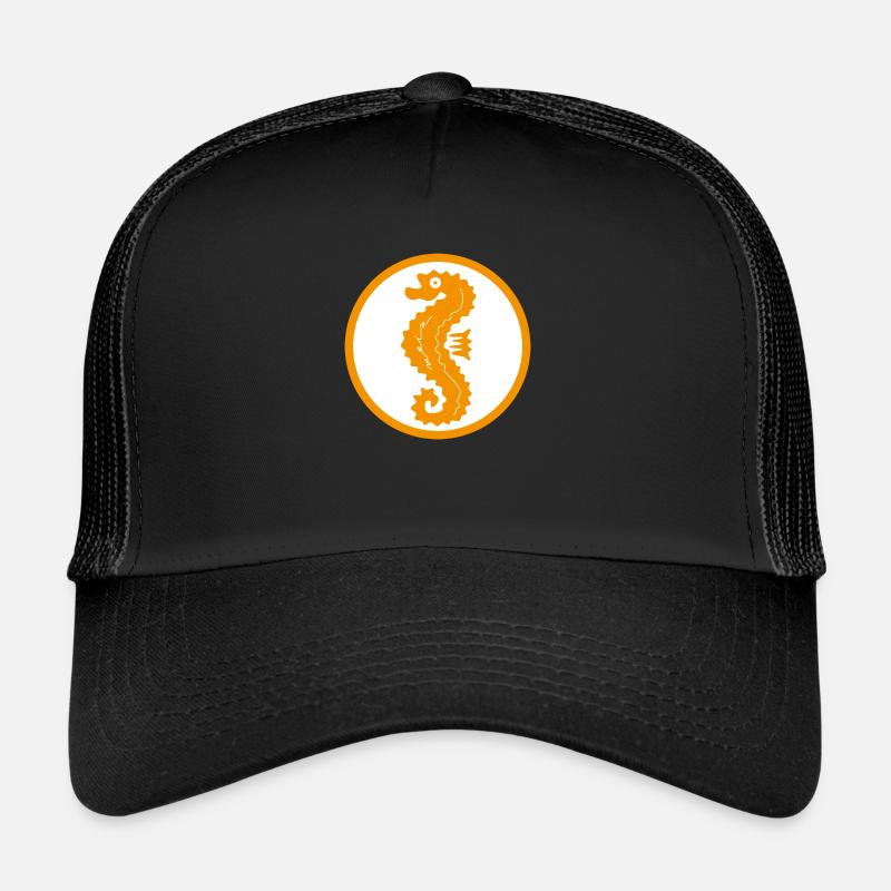 Seepferdchen Moin Ostsee Nordsee - Trucker Cap - Schwarz/Schwarz