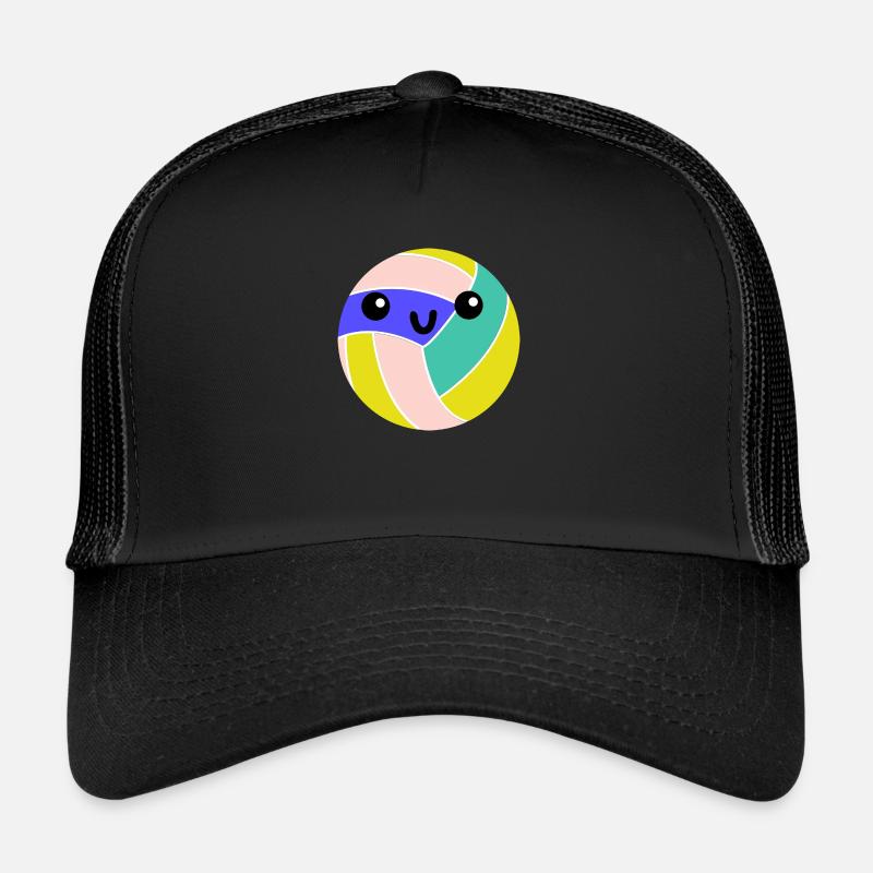 volleyball mignon - Casquette trucker - noir/noir