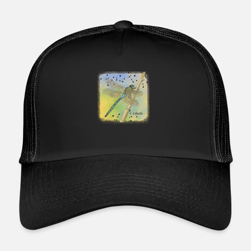 libellule - Casquette trucker  - noir/noir