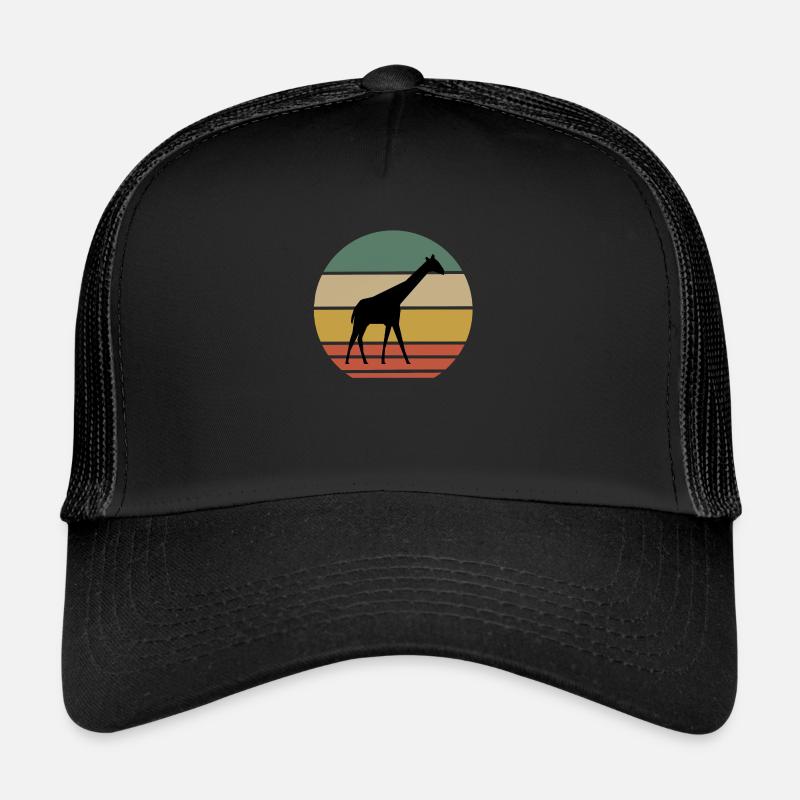 Retro Giraffe Print Trucker Cap