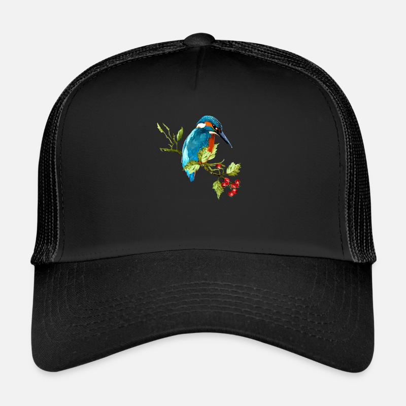 Bunter Vogel - Trucker Cap - Schwarz/Schwarz