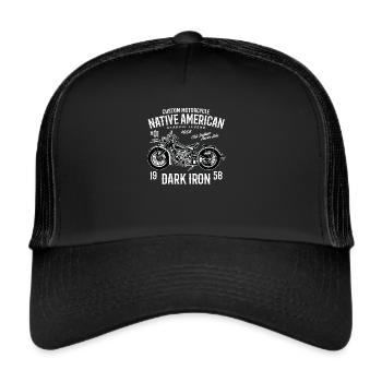 Moto Vintage Moto Vintage Moto Vintage Moto - Casquette trucker  - noir/noir - Devant