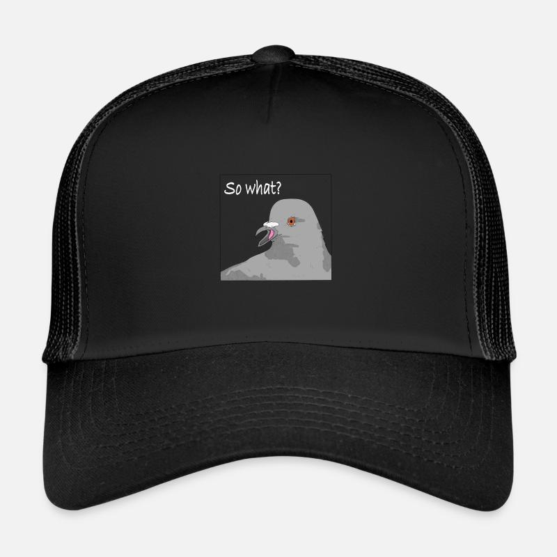 Pigeon - So what - Casquette trucker  - noir/noir
