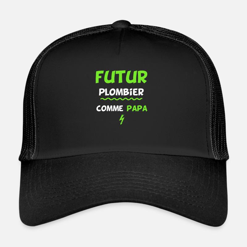 Futur plombier comme papa. cadeau original bébé Casquette trucker 
