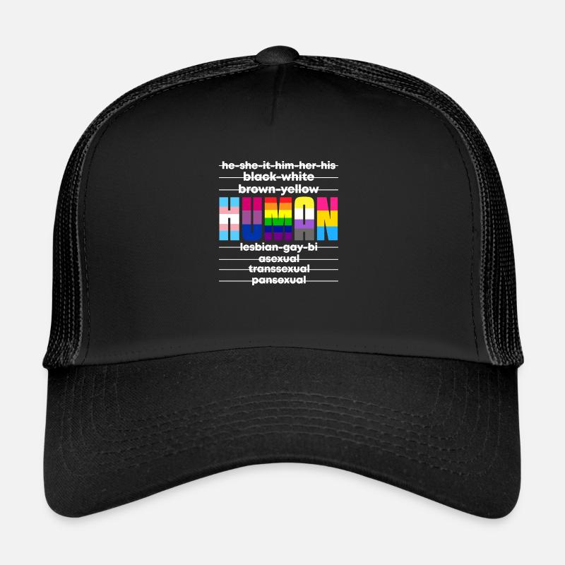 Human - Trucker Cap - Schwarz/Schwarz